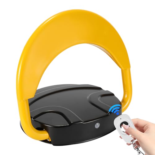 Izrielar Barrière de parking avec télécommande,Barrière de parking pliable avec 2 télécommandes,Borne de parking anti-collision 180°, étanche Barrière de...