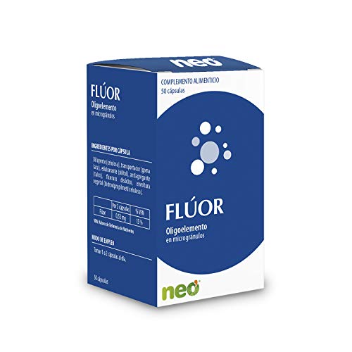NEO | Fluor | Para Dientes y Huesos | Oligoelemento sin Alérgenos | 50 Cápsulas