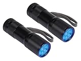 Set van 2 LED UV zaklampen met polsband, ultraviolet licht voor vrije tijd en werk