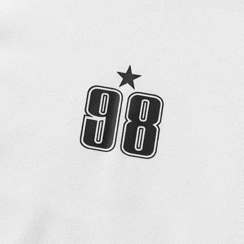 Girls' Hooded Sweatshirt and Pants Set, White and Black, Casual Jersey Outfit, 8-12 Years4