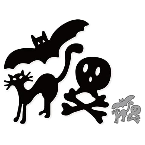 Halloween Cutting Dies Set Metal Cutting Stencils Template Pumpkin Cat Spider Home for Card Making Scrapbook Halloween Craft DIY Favours (G#) Cover