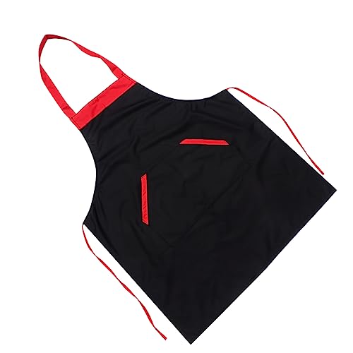 KICHOUSE Professional Waterproof Apron Oilproof Unisex Lightweight Kitchen Cooking Handcrafting Drawing (black)