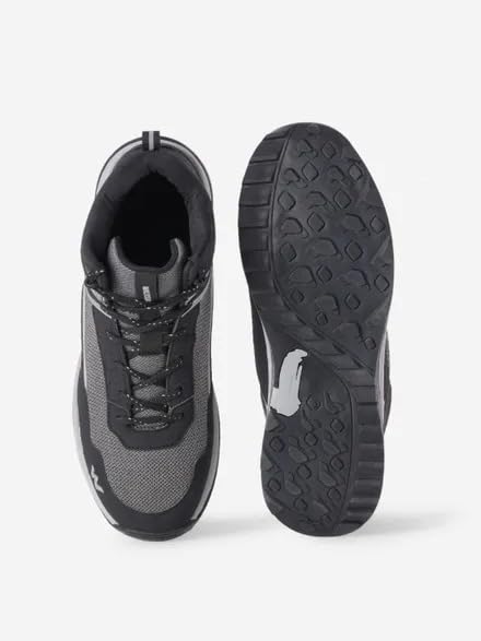 Image of Wildcraft Alpine MA Men's Trekking Shoes | Mid-Ankle Hiking Boots | Lightweight Outdoor & Trek Shoes | Anti-Slip Grip | Cushioned Comfort | Black & Grey-10