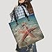 Ocean Starfish Leather Tote Bag Soft Handbag Vintage Shoulder Purses Fashion Top Handle Bag Large Capacity