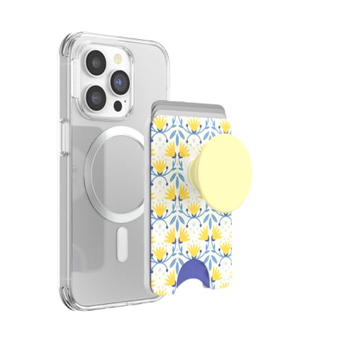 PopSockets Adhesive Phone Wallet and Card Holder with Grip Blue - Tea Towel