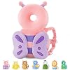 JunNeng Baby Head Protector Backpack, Toddler Walking Fall Head Protection, Pink Butterfly