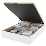 DUÉRMETE ONLINE - Canapé Abatible 135x190 cm Blanco, Incluye Subida a Domicilio
