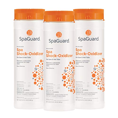 Image of SpaGuard Spa Shock Oxidizer for Spas & Hot Tubs, 35 oz, 3 Pack | Non-Chlorine Oxidizer, Easy to Use, Quick-Dissolving Shock Treatment