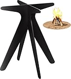Mocomax Vertical Fire Pit Grate, Metal Portable Fire Place Log Grate, 12 Inch Firepit Top Section for Indoor, Outdoor Use, Low Smoke, High Heat