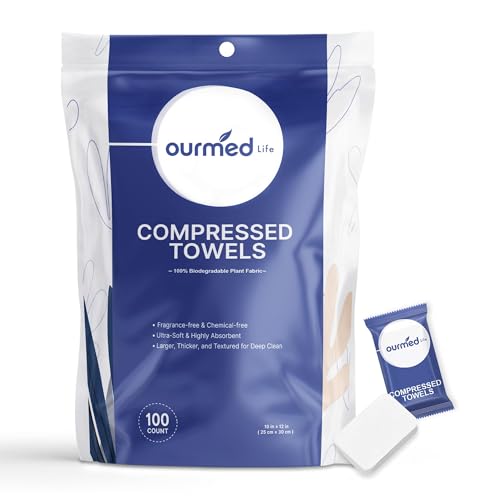 Ourmed Life Compressed Towel Tablets, 100 Count