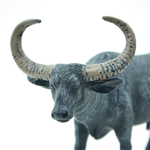 Coyka – Buffalo And Rhino Action Figures – Wild Animals World Toys - Black And Brown - 6 Inch #TOP1