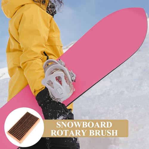 Alipis Cepillo para Estructura de Snowboard Mango de Madera, Cepillo de Limpieza para Patinetas, Depurador Compacto y Ligero para Mantenimiento y Limpieza de Cera en Tablas de Snowboard, - imagen 6