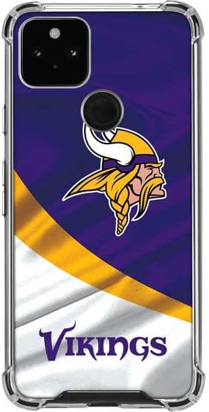Skinit Clear Phone Case Compatible with Google Pixel 4a 5G - Officially Licensed NFL Minnesota Vikings Design