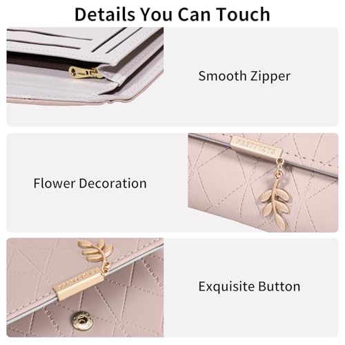 Wallet Woman Leather Small Bifold RFID Blocking Card Holder Ladies Wallet with Zipper Coin Pocket4