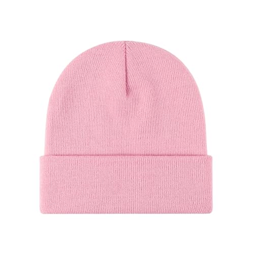 Image of Beanie for Men Women Warm Winter Hat Windproof Thick Knitted Cuffed Unisex Skull Cap