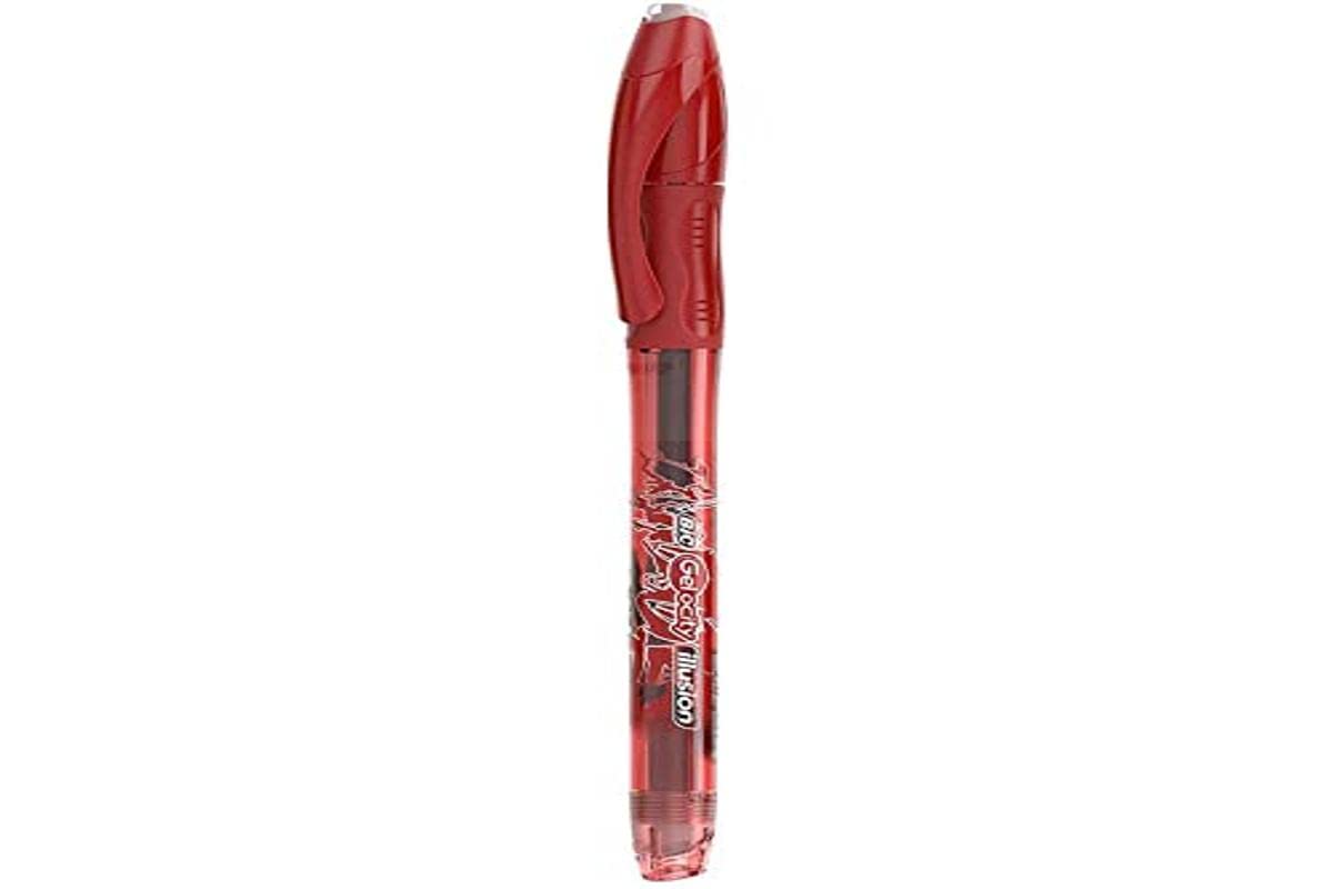 BIC Gel-ocity Illusion Bolígrafo de gel, Ancho de punta 0,7 mm, Rojo, 1 unidad