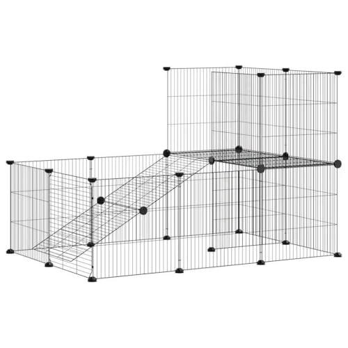 Cage pour petits animaux 20 pièces 35x35 cm acier modulable - 3
