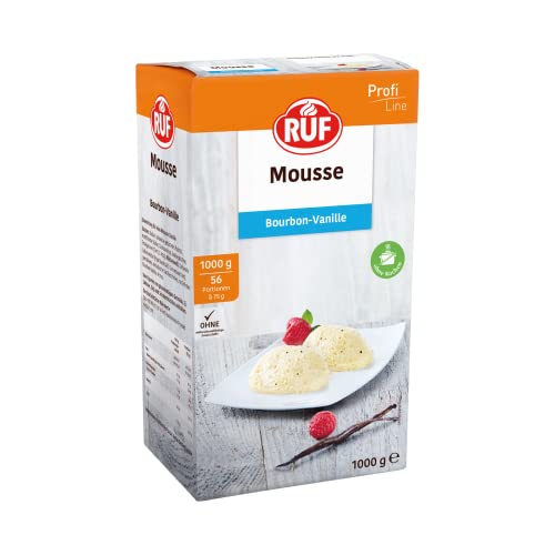 RUF Mousse Bourbon-Vanille, mit natürlichem Vanille-Aroma, edle Nachspeise für jeden Anlass, zum Portionieren geeignet, ohne...