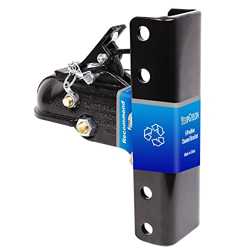 Mount Couplers May Cause Trailer to Uncouple - 2021-2022 Bwise Utility, Car Hauler, Dump, Tilt & Equipment Trailers 2 Adjustable Trailer Coupler and 5-Position Channel Bracket Kit, 2-5/16' Hitch Ball 15,000 lbs Capacity, Heavy Duty Steel Towing Equipment for Utility Trailers, Boats and RVs, Black Powder Coated