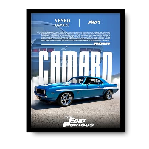 Image of Posternet YENKO Camaro Wall Poster Frames | 8 X 12 inch | Fast and Furious Themed JDM Cars | Hanging Wall Artwork Frames for Living Room, Bedroom, Office and Etc