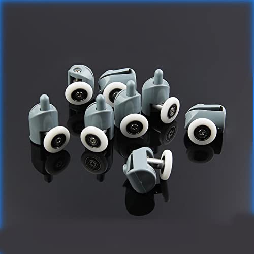 Roues de douche coulissante 19mm x 6mm | Roulements M102 étanches en nylon 8pcs