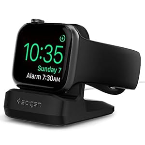 Spigen S350 Ontwikkeld voor Apple Watch laadstation voor 44 mm/40 mm series 6/SE/5/4 en 38 mm/42 mm series 3/2/1 – Zwart
