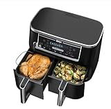 Ninja Foodi 6-in-1 XL 10-Qt 2-Basket Air Fryer with DualZone & Smart Cook – Ideal for Holiday Meals, Family Dinners & Festive Hosting Premium Edition