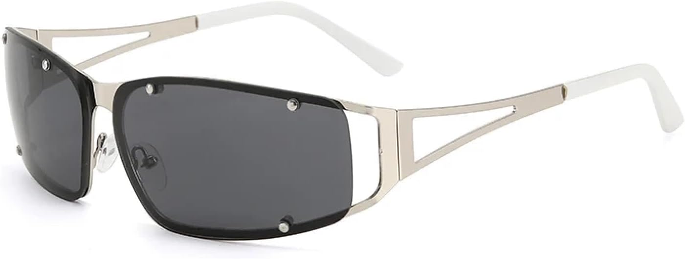 Personality Metal Openwork Rimless Sunglasses Wind Sunglasses