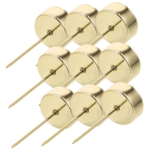 VALICLUD Bougeoirs à Piquets en Métal Doré 4,2 Cm, Supports De Table pour Sapin De Noël, Porte-Bougie à Insérer, Lot de 12 Pièces, Décoration Festive De Fête Et Ambiance De Noël