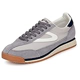 TRETORN womens Women's Lace-up Rawlins Sneakers Women s Lace Up Casual Tennis Shoes with Classic Vintage Style, Grey/White, 9.5 US