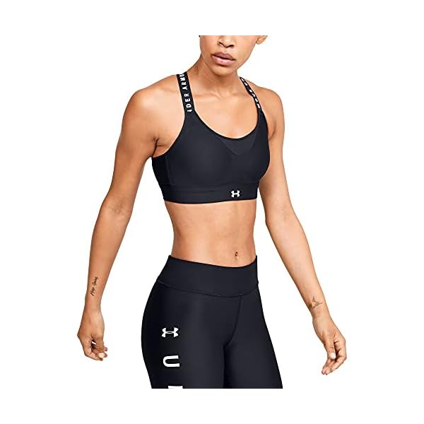 Under-Armour-Womens-UA-Infinity-High-Sports-Bra Under Armour Women's Infinity High Impact Sports Bra , Black (001)/White , Large