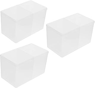 فوميز. 3 قطع من صندوق تخزين مناشف الاظافر، موزع مكتب منظم ادراج لوضع المكياج، صندوق تخزين يوضع على سطح الطاولة، برطمان اعواد قطنية للاظافر، موزع وسادة قطنية للاظافر، حامل وسادة قطنية للاظافر