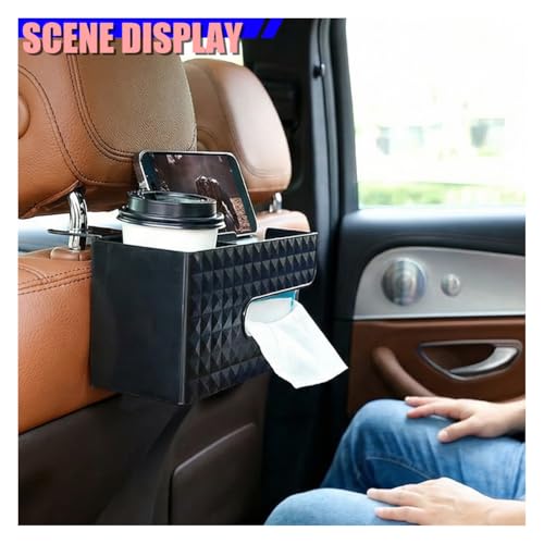 Organizador de asiento trasero para auto con portavasos miniatura 4