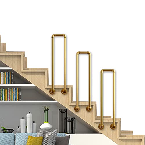 Rampe d'escalier en fer forgé en U de 90 cm pour marches intérieures