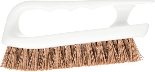 Image of SPARTA 4002425 Ergonomic Iron-Shaped Handle Scrub Brush, 6 inch, Tan /White