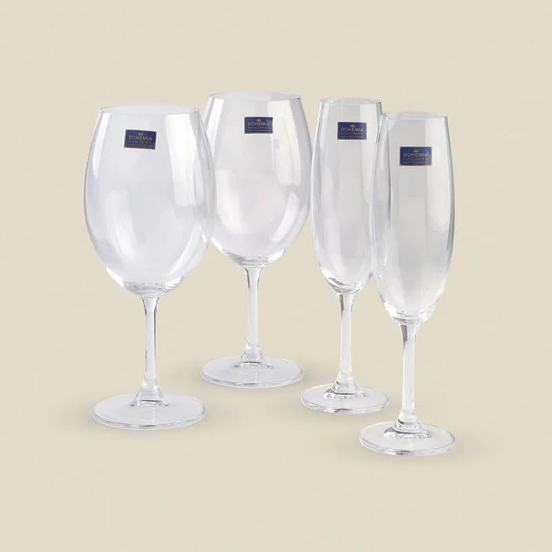Bohemia Glass 12個セット Kit de Taças com 12 Peças - Bohemia | Amazon.com.br