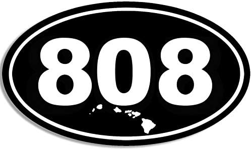 Amazon.com - Black Oval 808 Hawaii Area Code Sticker (Maui hi Honolulu ...