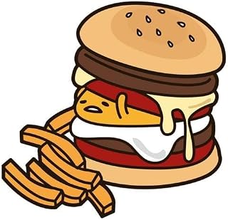 Big Mac gudet Egg cinnamonroll tama Vinyl Decal Sticker UV & Water Proof Gift Laptop Car Bumper Window Tumbler Accessories Transferless 4"