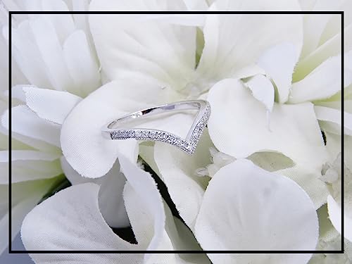 Dazzlingrock Collection 0.20 Cttw Round White Diamond Chevron Wedding Band for Women in Solid Gold2