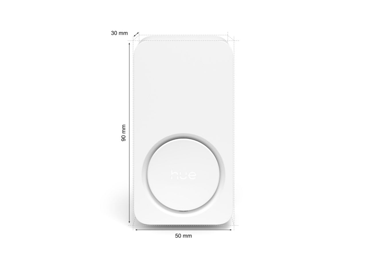 Philips Hue Secure Smart Chime, Campanello smart con notifiche in tempo reale e suoneria citofono supplementare, per videocamere Hue e prese standard, Campanello wireless con sensori movimento, bianco