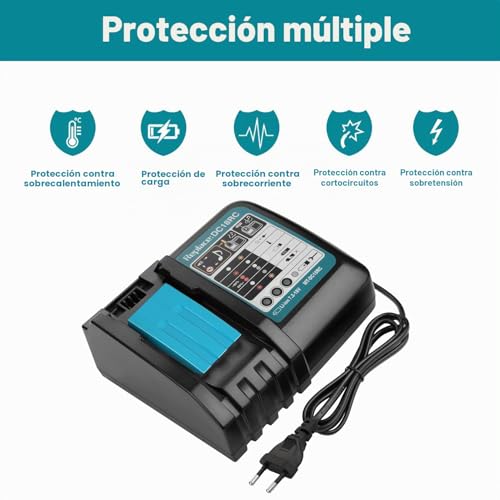Miniatura 5 de Energup 2 Baterías De Repuesto Y Cargador Para Makita Bateria 18v Bl1815 Bl1820 Bl1830 Bl1840 Bl1850 Bl1850b Lxt400 Dc18ra Dc18rc Dc18rd