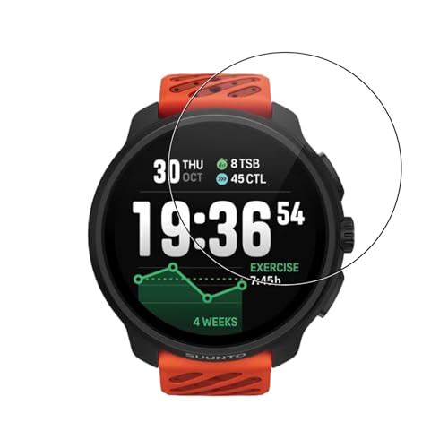 GEJEFA Protector de Pantalla para Suunto Race 2, 3 Pack 9H Dureza Antiarañazos Cristal Templado Suunto Race 2[Antihuellas][Sin Burbujas][Sensible al Tacto]