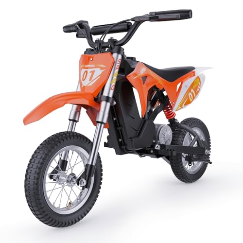 MileRocket 1 Kinder-Elektromotorrad für 410 Jahre 8/12/25 km/h Geschwindigkeitsregelung 36V 4Ah Akku 20 km Reichweite Pocketbike mit Doppelaufhängungg