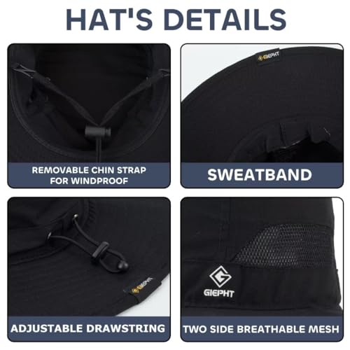 Image of Fishing Hat for Mens Sun Hat Wide Brim Bucket Hat SPF UV Protection XL XXL Large Size Big Head Hiking Beach Safari