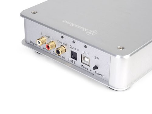 Silverstone tek eb01s-e Aluminio 24 bits/192 kHz USB DAC Amplificador de Auriculares con XMOS XS1 tq128 USB Decodificador, Plata