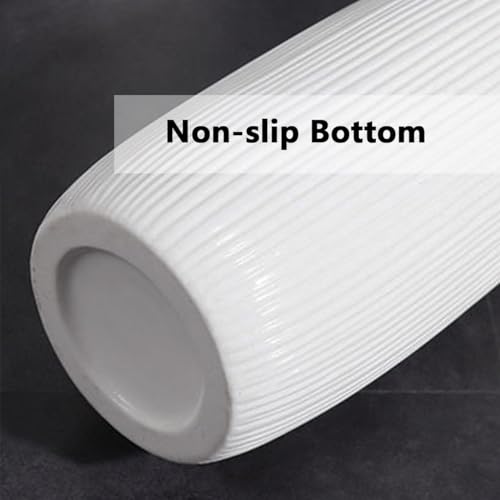 Ceramic Big White Floor Vase, 24" Tall Floor Vase, Large Decorative Flower Vases for Decor Living Room Modern Home Office Bedroom, Farmhouse, Glossy Glaze (24 Inch Tall) - Image 5