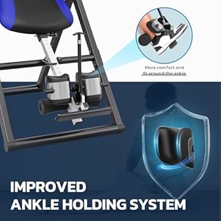 YOLEO Inversion Table for Back Pain 2026 Foldable Inversion Table w/Removable Lumbar Pad, Reversible Ankle Holders, Easy Assembly