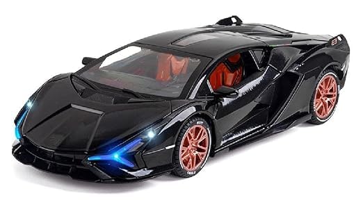 Image of Lamborghini Sian Diecast Car Model 1:32 Scale | Metal Pull Back Super Sports Car Toy | Openable Doors Collectible | Birthday Gift for Kids Boys & Girls (Colour as a per Stock)