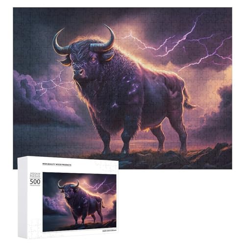 Rompecabezas de 500 piezas Thundering Bull para el entretenimiento de toda la familia