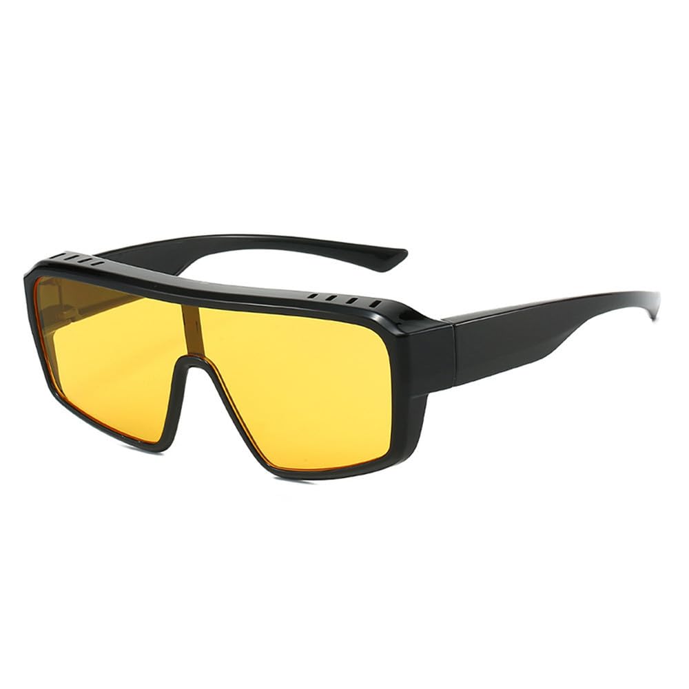 Retro Oversized Women Wiatroszczelne Okulary Przeciwsłoneczne Modne Jednoczęściowe Męskie Sporty Outdoorowe Punk Gradientowe Okulary Przeciwsłoneczne